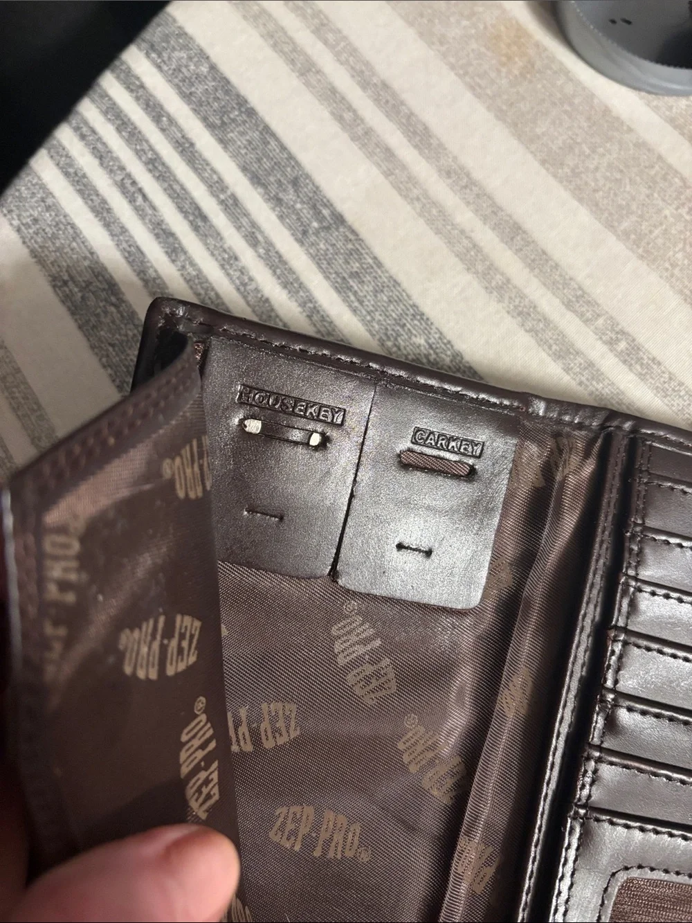 Zep-Pro leather Camouflage Wallet with Brass Snap